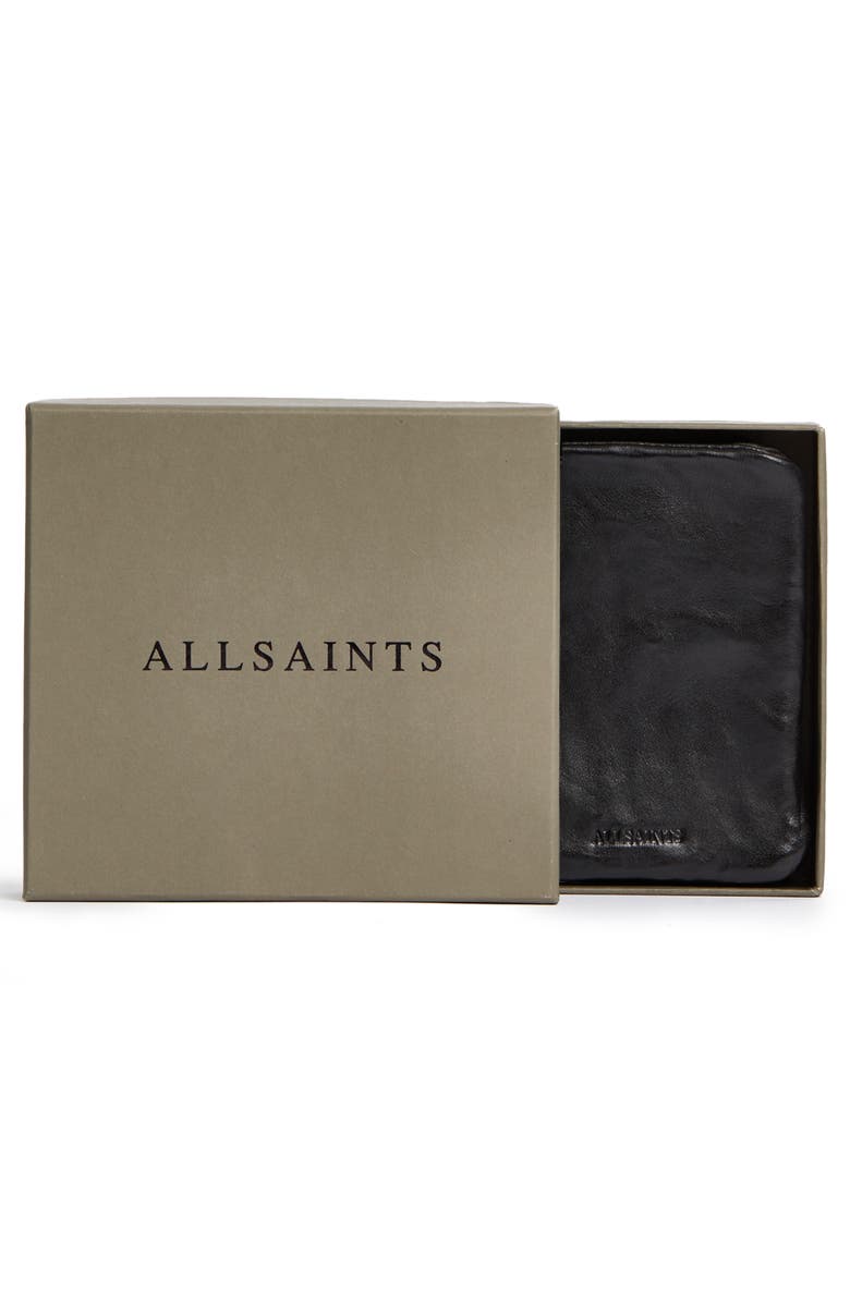 AllSaints Bartlett Leather Wallet, Alternate, color, 