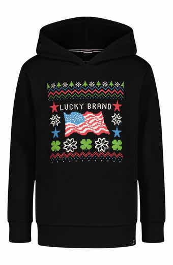 Lucky Brand Kids' American Flag Fair Isle Hoodie