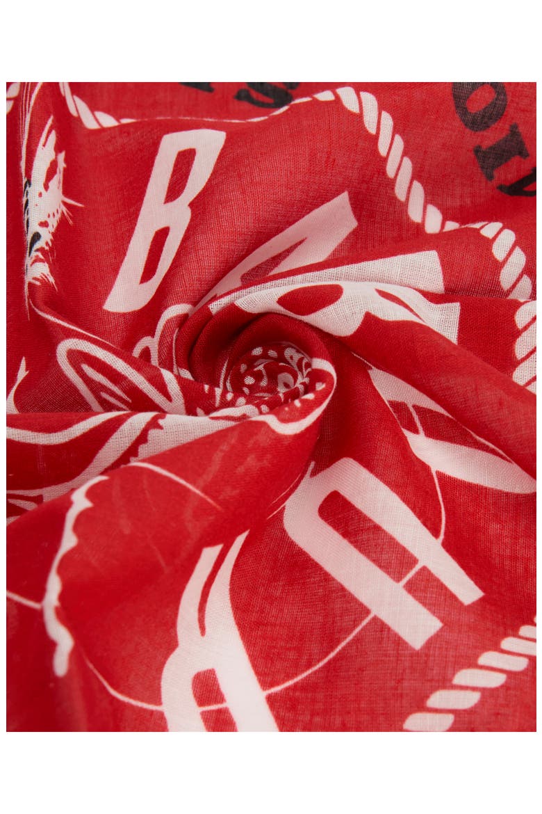Heritage Print Cotton Bandana Scarf, Alternate, color, RED