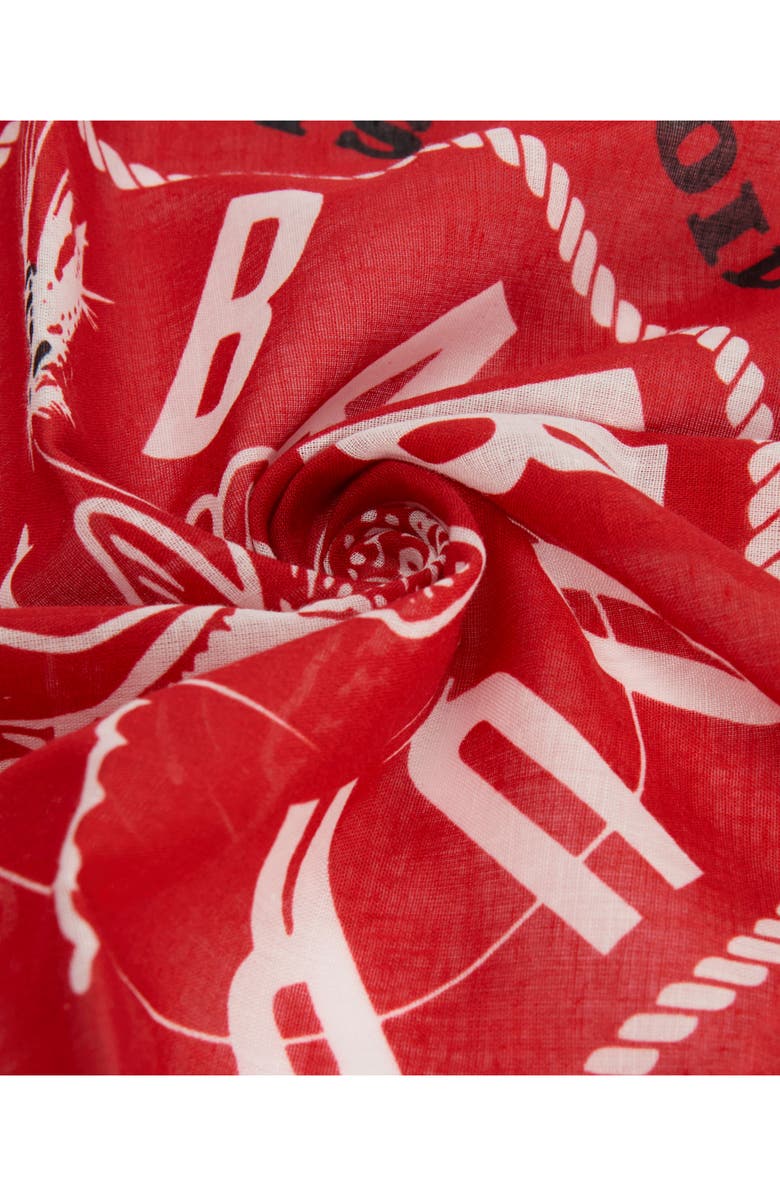 Barbour Heritage Print Cotton Bandana Scarf, Alternate, color, Red