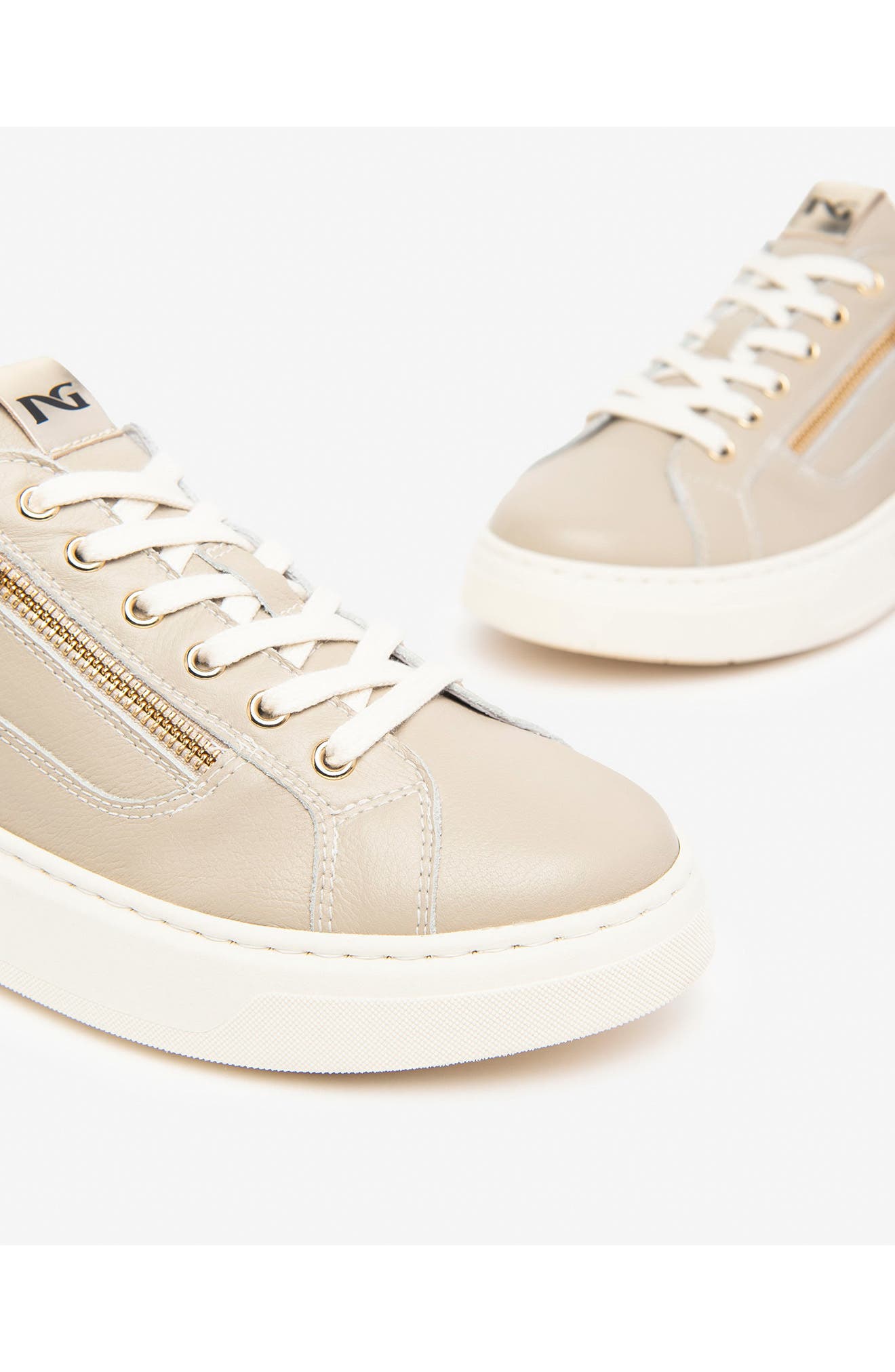 NeroGiardini Platform Sneaker, Alternate, color, Beige