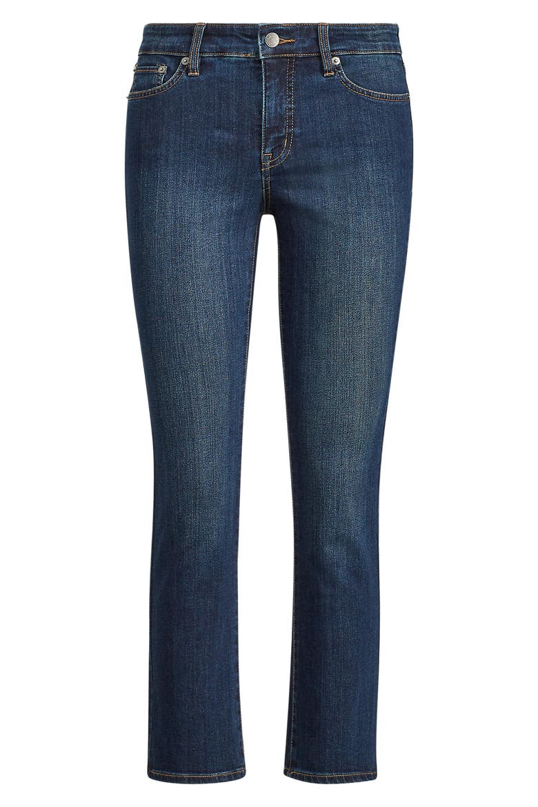 Mid Rise Straight Leg Jeans, Alternate, color, DEEP ROYAL WASH DENIM