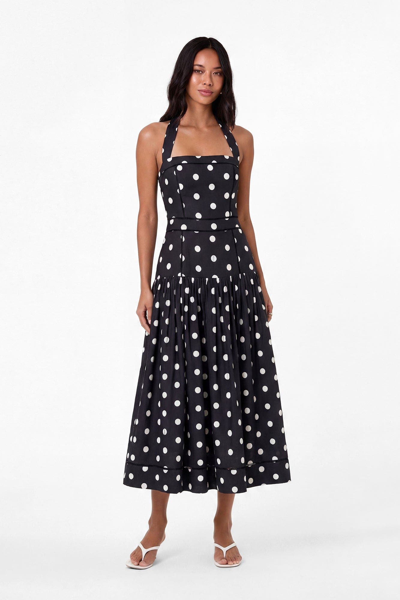 selected BLACK WHITE POLKA DOT