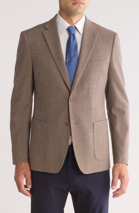 Notch Lapel Wool Blend Sport Coat (Short, Regular, Long & Big)