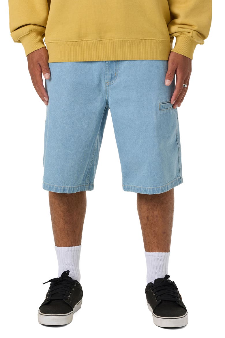 OG Dockside Utility Denim Shorts, Main, color, WASHED INDIGO