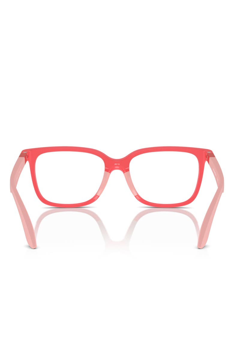 Emporio Armani Kids' 49mm Pillow Optical Glasses, Alternate, color, Opaline Coral / Demo Lens