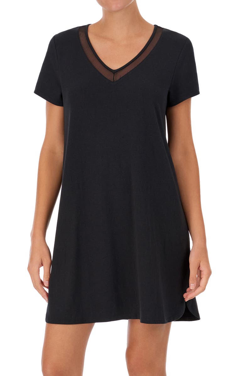 On Gossamer Mesh Trim Nightgown, Main, color,