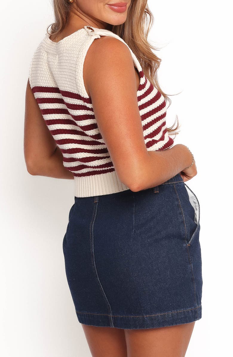 Petal & Pup Wensie Stripe Sweater Vest, Alternate, color, Brown Stripe
