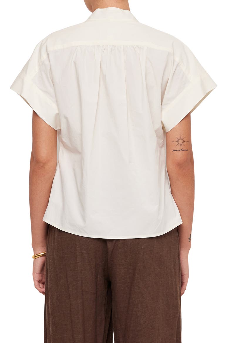 Short Sleeve V-Neck Top, Alternate, color, CREAM