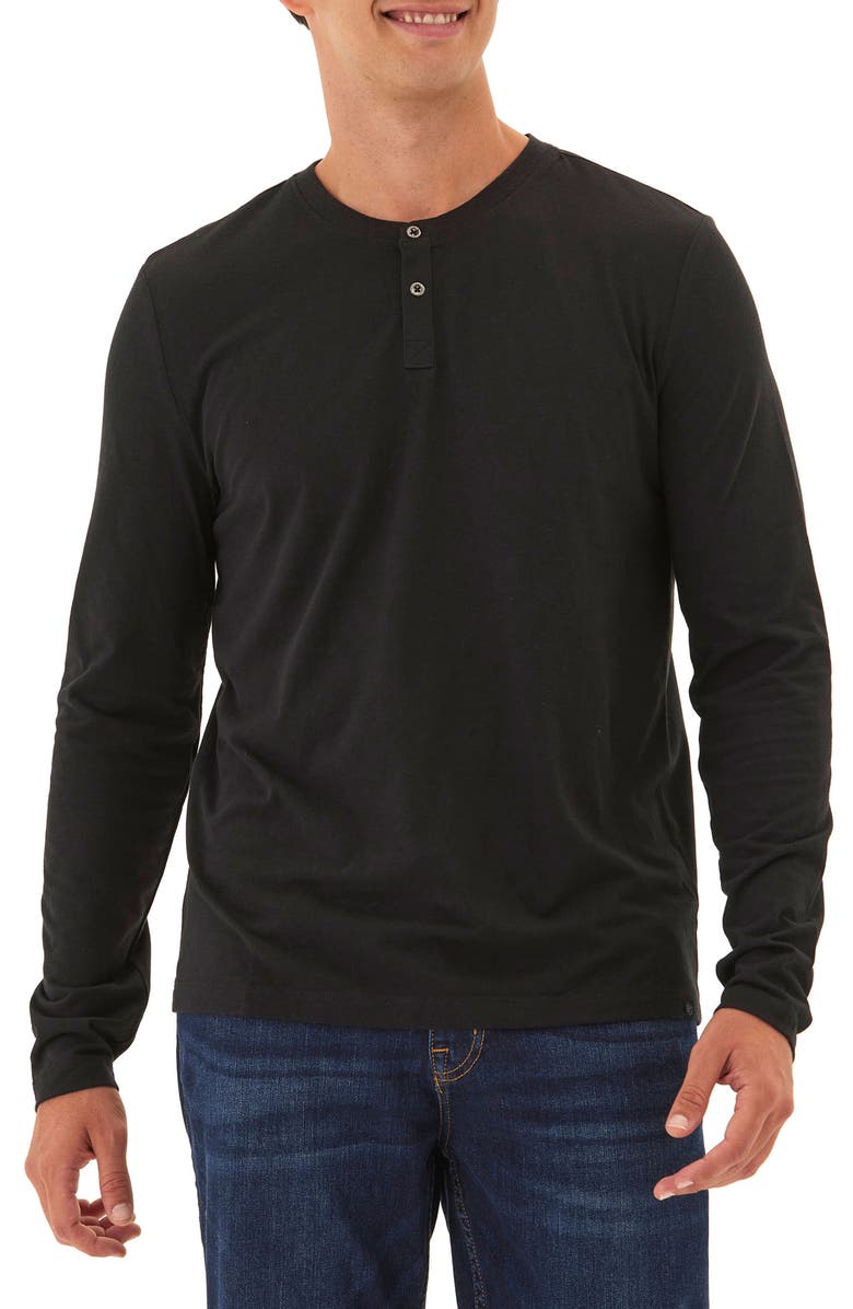 Threads 4 Thought Austin Triblend Henley, Main, color, Black