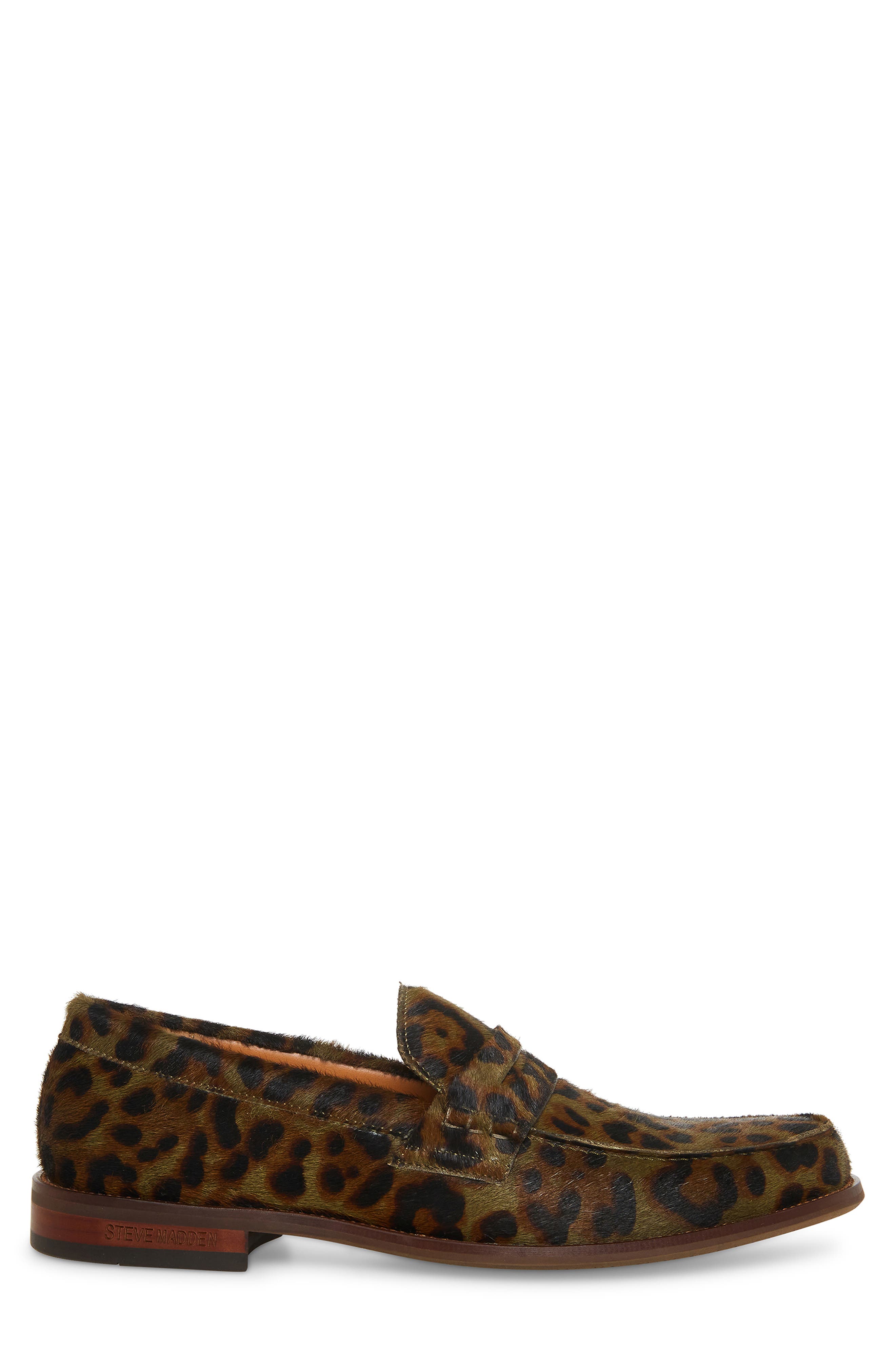 Steve Madden Raddix Leopard Print Genuine Calf Hair Loafer  display picture 3