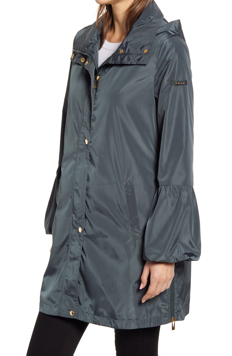 Via Spiga Balloon Sleeve Water Repellent Packable Rain Jacket, Alternate, color, 