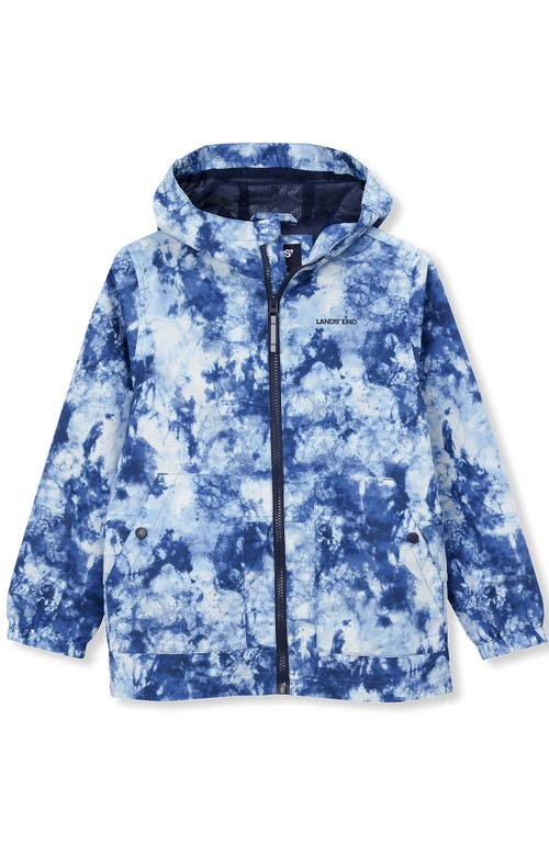 LANDS' END LANDS' END KIDS WATER RESISTANT HOODED SLICKER RAIN JACKET