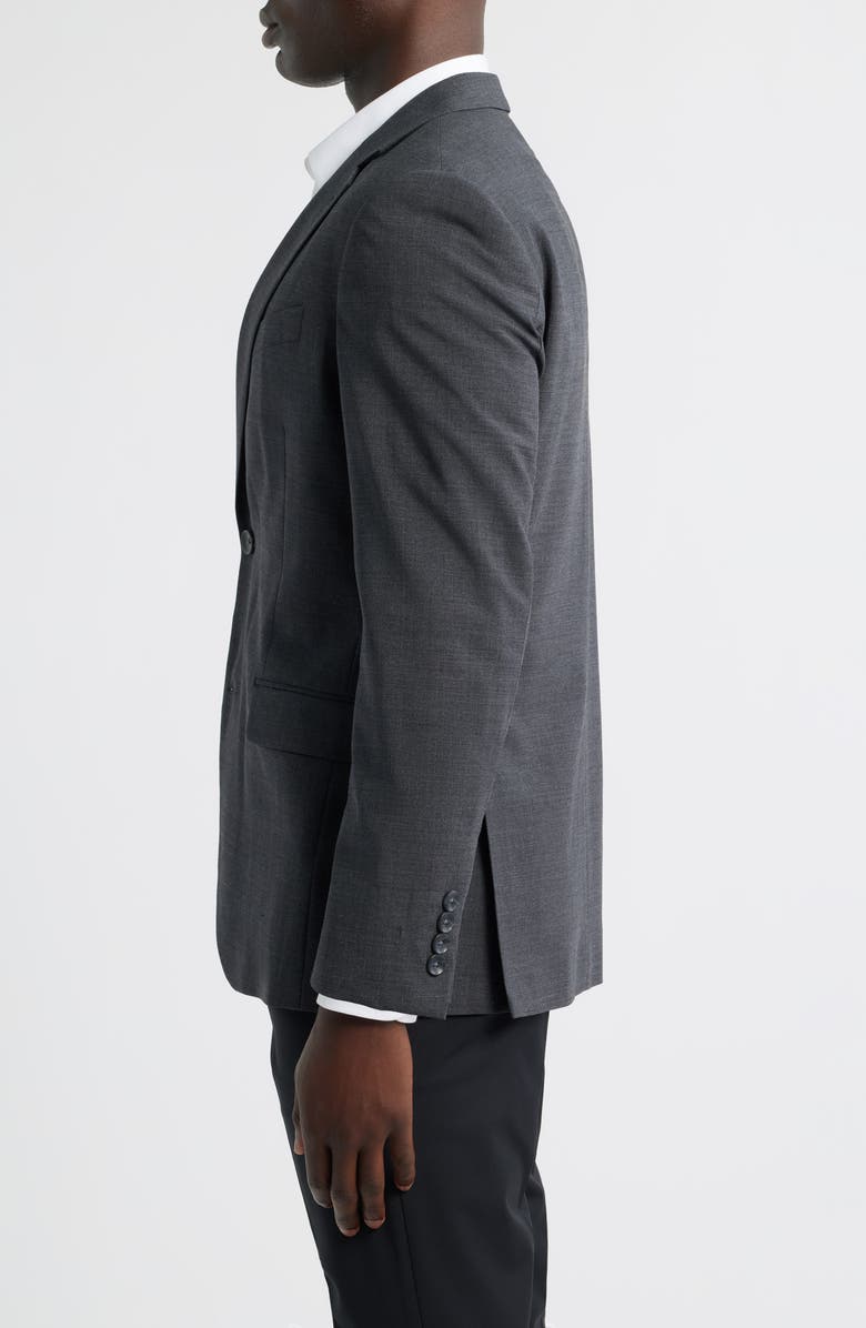 Nordstrom Henrik Trim Fit Solid Stretch Wool Suit Jacket, Alternate, color, Grey Charcoal