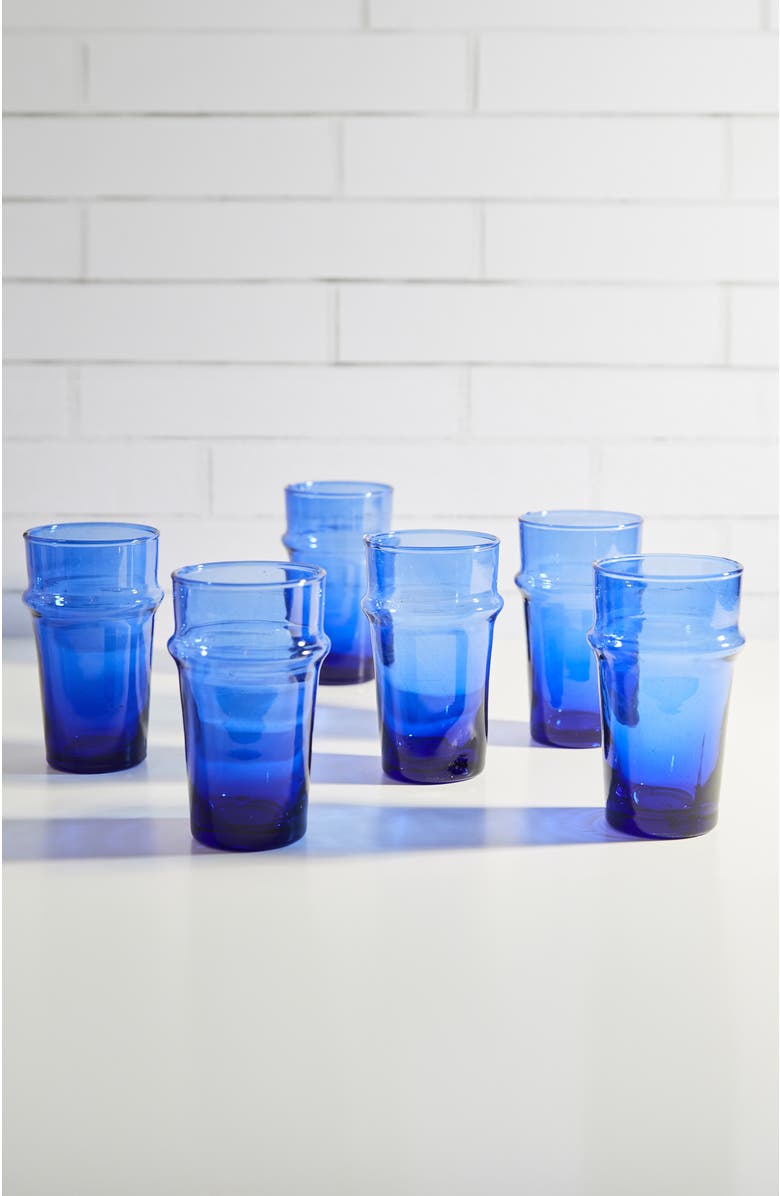 Verve Culture Beldi Stacking Glass, Alternate, color, Blue