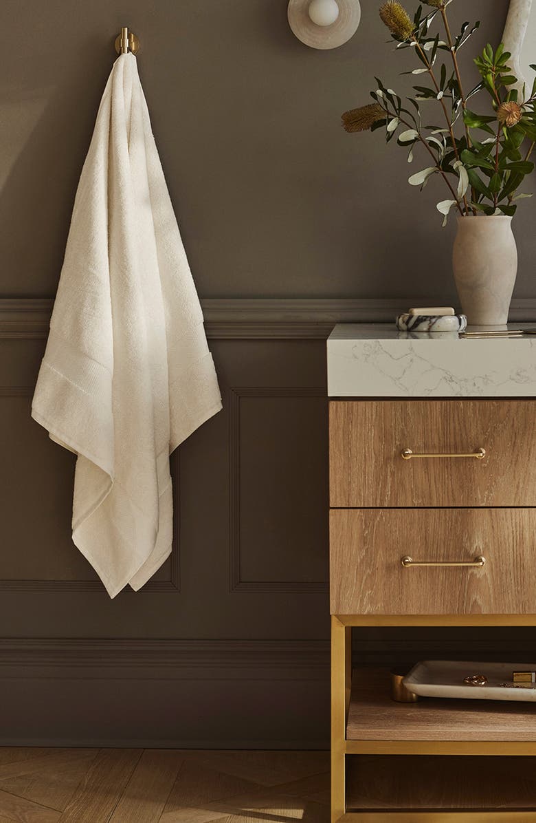 Boll & Branch Plush Bath Towel Set, Alternate, color, Cream