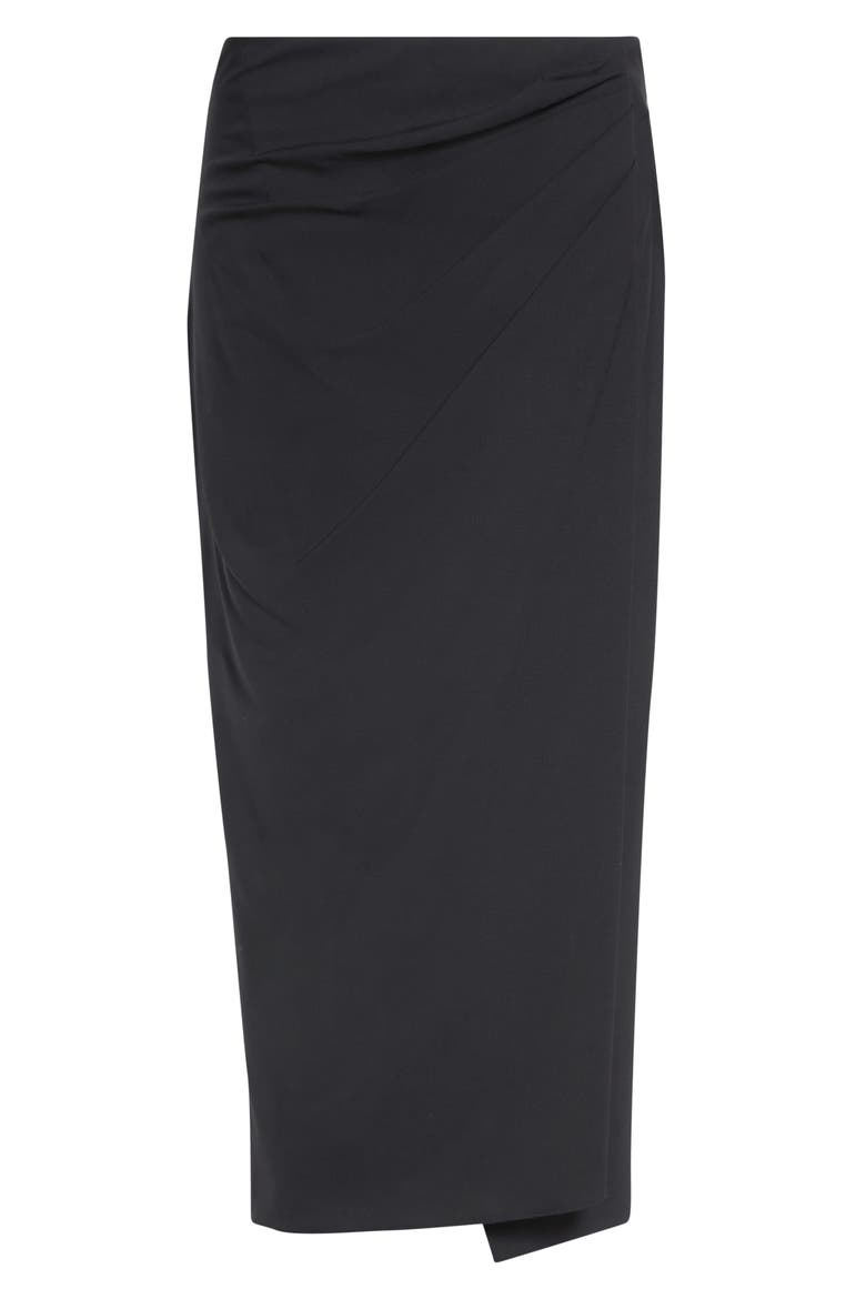 Zampa Virgin Wool Midi Skirt, Alternate, color, BLACK