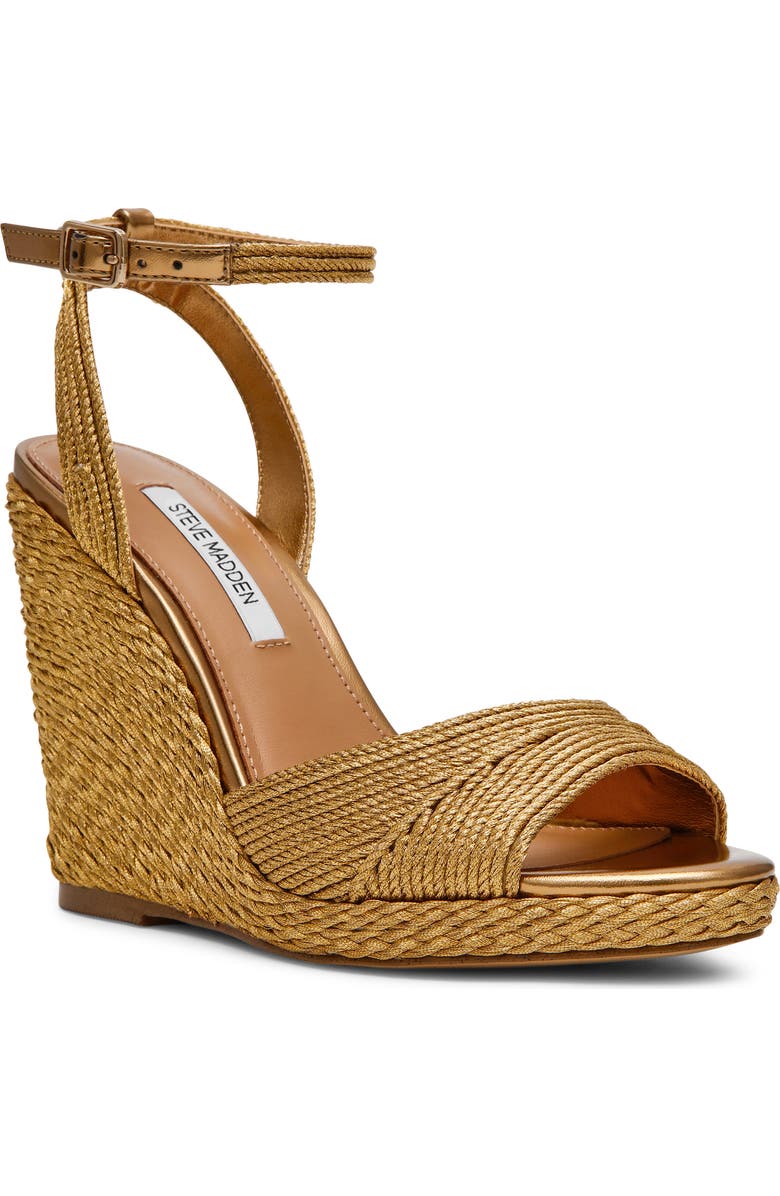 Steve Madden Devin Ankle Strap Wedge Sandal, Main, color,