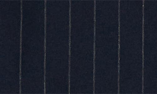 Nackiyé Nackiyè Precious Draped Pocket Crop Jacket In Marine Pinstripe