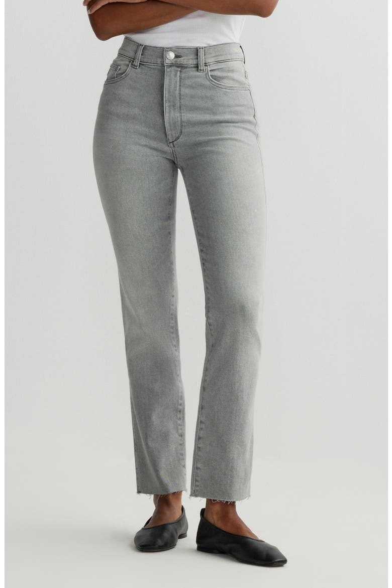 Halle Straight Instasculpt™ High Rise Jeans, Main, color, LIGHT SMOKE