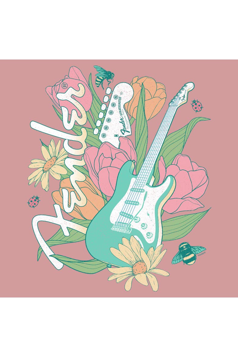 Women's Fender Spring Stratocaster  Graphic T-Shirt, Alternate, color, Desert Pink