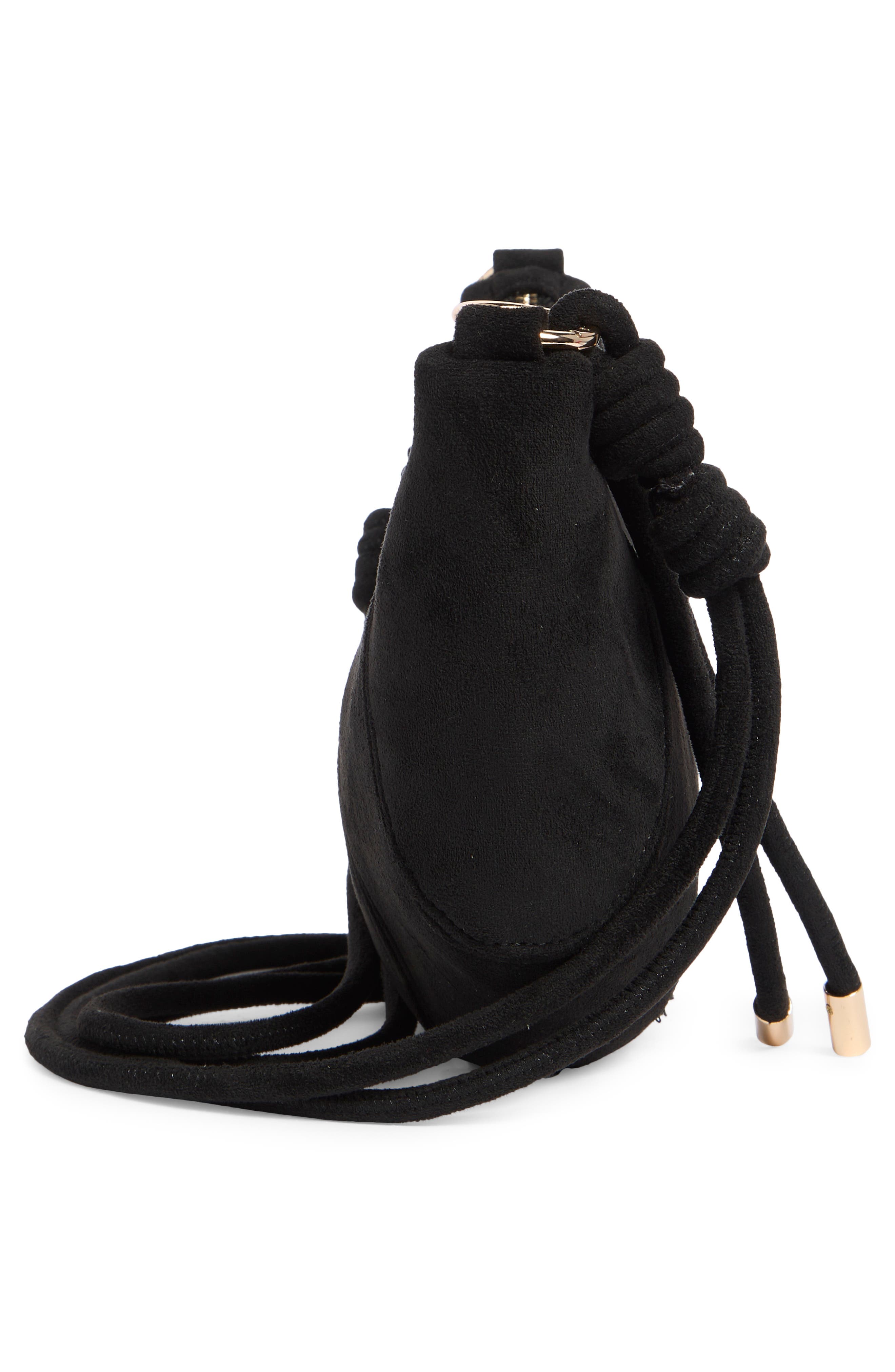 URBAN EXPRESSIONS HANDBAGS Crescent Crossbody Bag, Alternate, color, Black