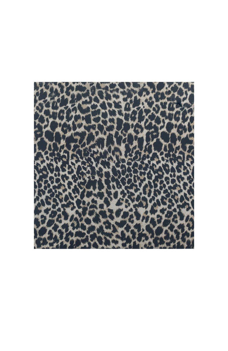 Miss Circle Spring Affair Print Linen Head Wrap Scarf, Alternate, color, Black