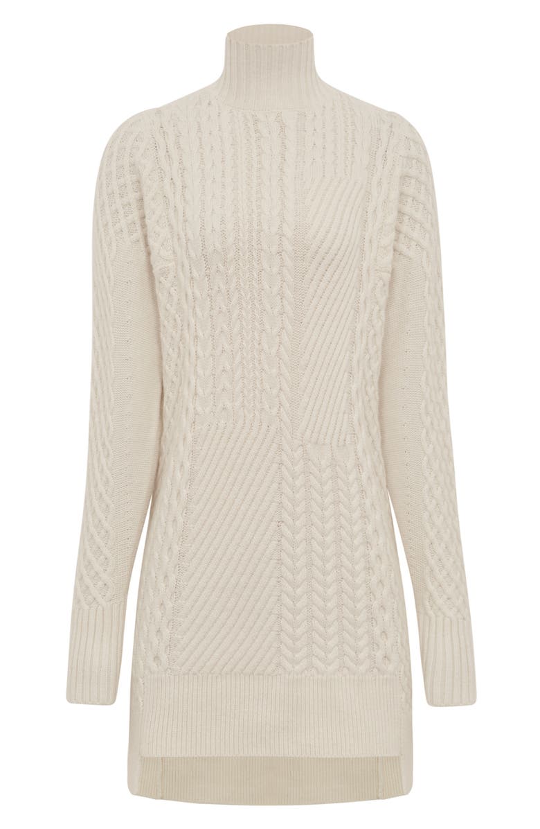 Reiss Martha Cable Stitch Wool Blend Mock Neck Sweater, Alternate, color,