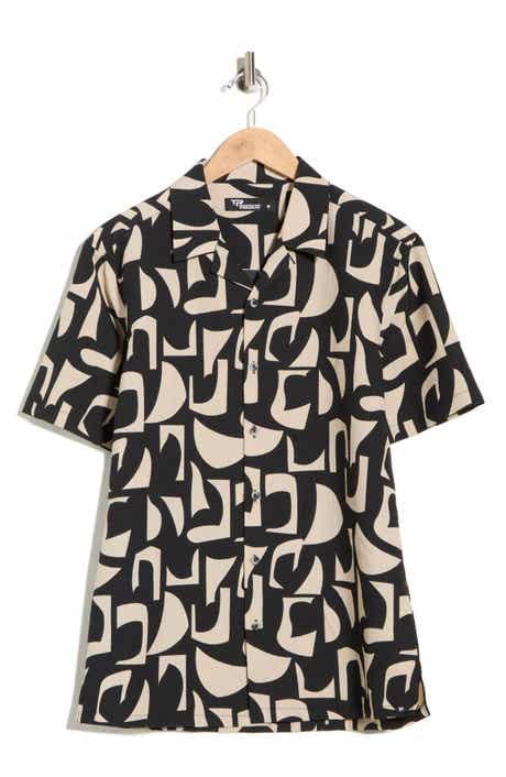 T.R. PREMIUM Abstract Print Camp Shirt
