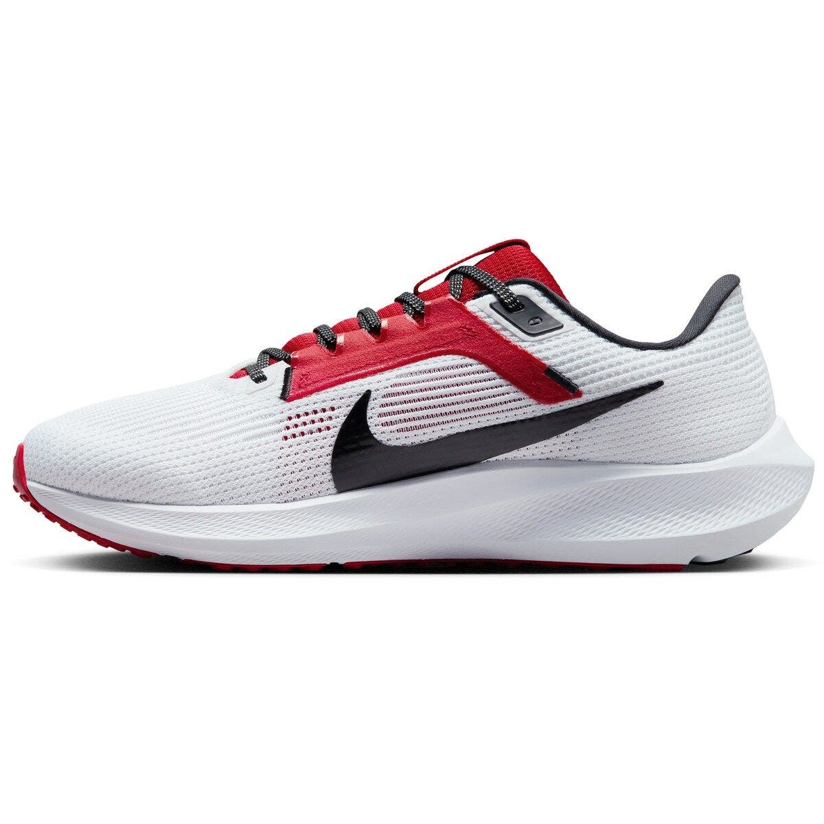 Nike Unisex Nike  White Georgia Bulldogs Zoom Pegasus 40 Running Shoe, Alternate, color, 