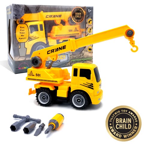 Construct A Truck - Crane. Take it apart & put it back together + Friction powered(like 2-toys-in-1!) Awesome award winning toy that encourages creativity!