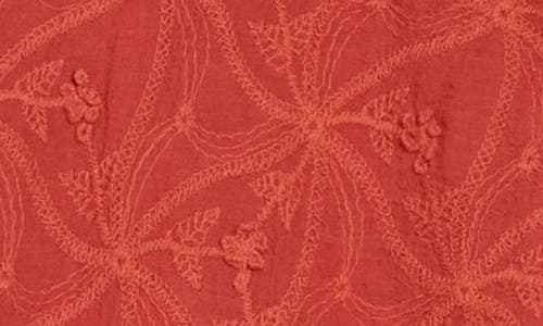 FORGOTTEN GRACE FORGOTTEN GRACE FLORAL EMBROIDERED COTTON BUTTON-UP SHIRT
