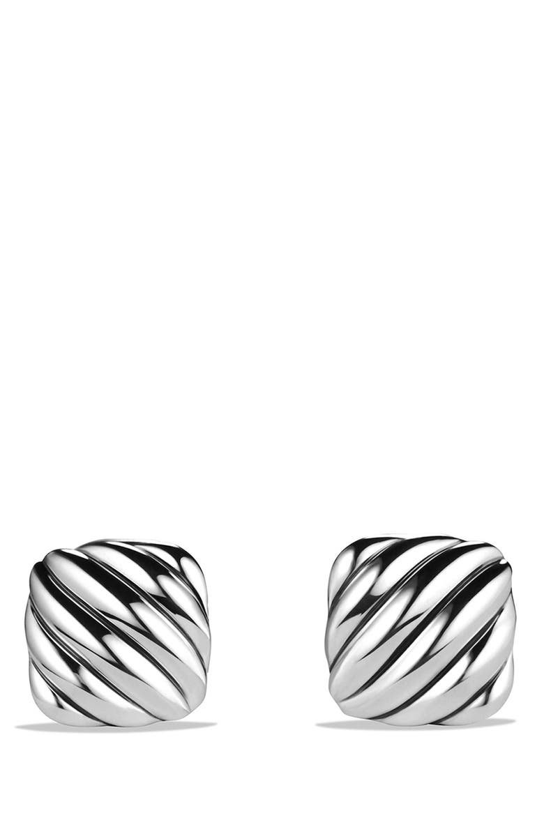 David Yurman 'Cable' Cushion Cuff Links, Alternate, color, Silver