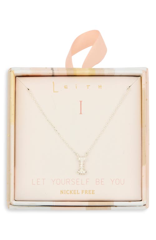 Leith Cubic Zirconia Initial Pendant Necklace