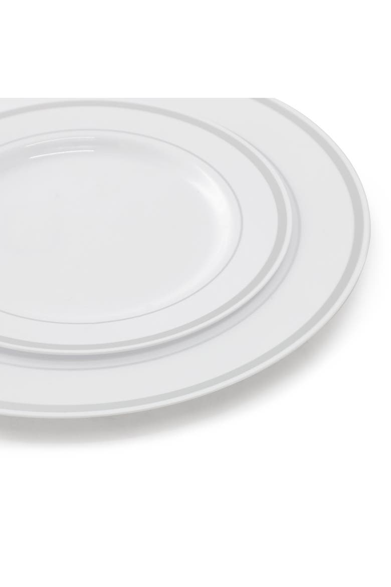 150 Piece Disposable Plastic Dinnerware Party Set, Alternate, color, Silver