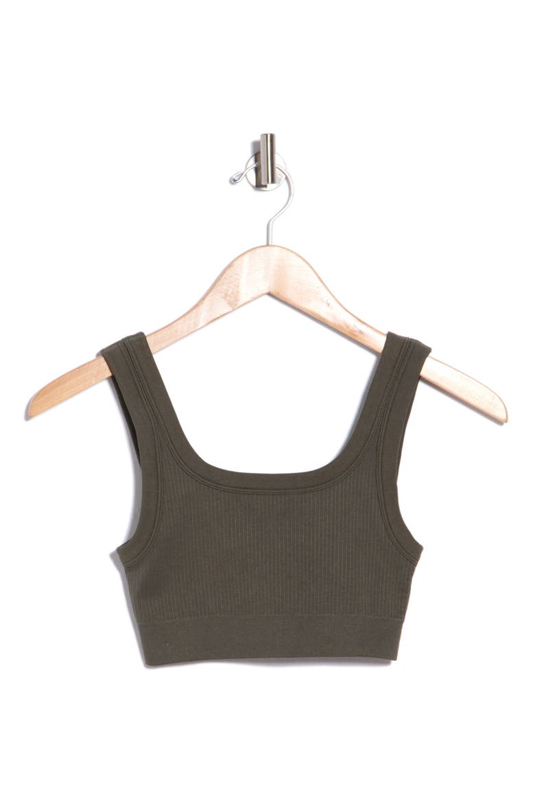Seamless Square Neck Bra, Alternate, color, GREY HARBOR