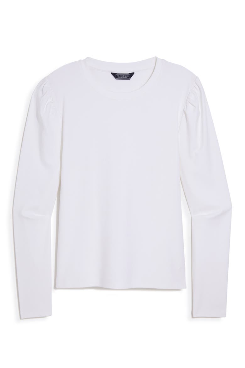 Puff Sleeve T-Shirt, Main, color, WHITE CAP