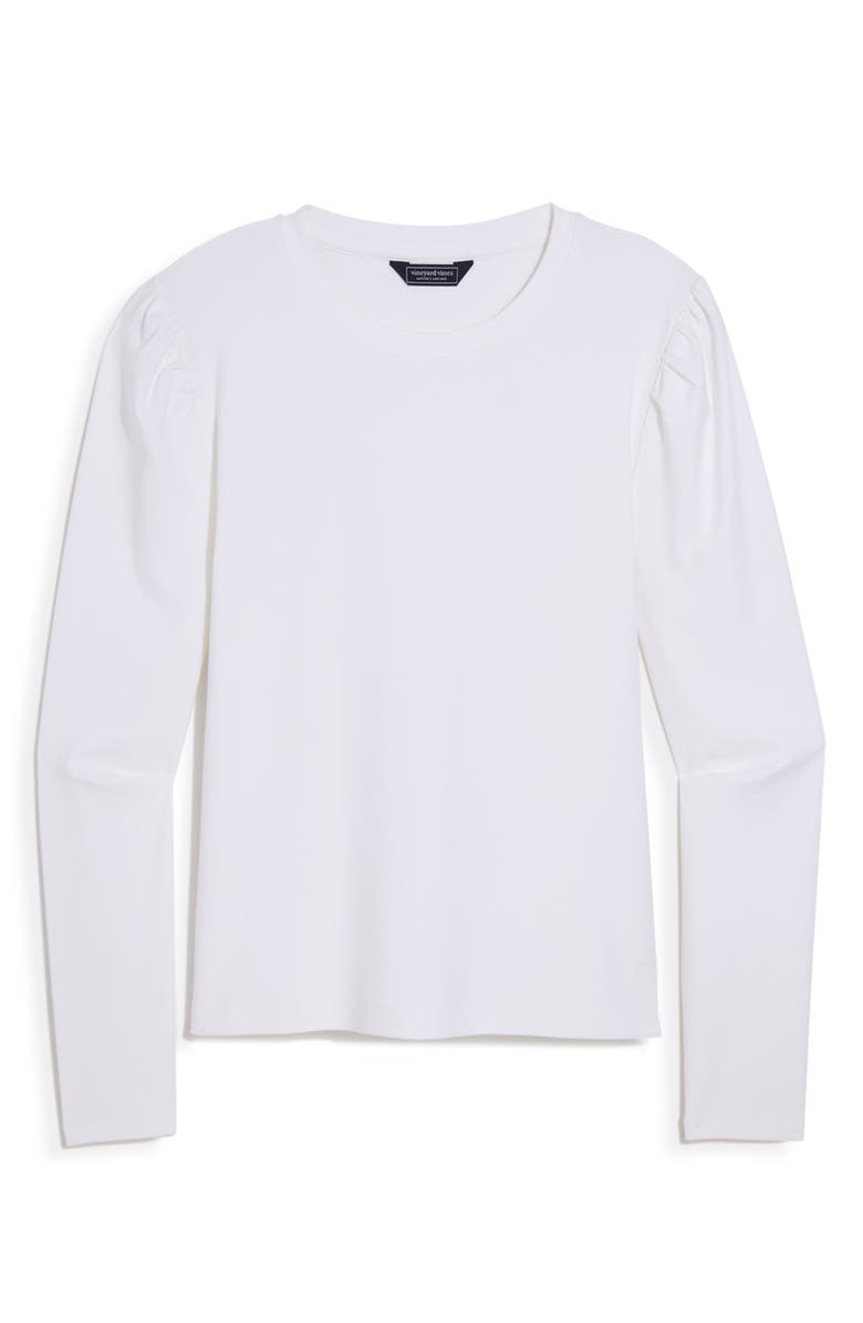 vineyard vines Puff Sleeve T-Shirt, Main, color, White Cap