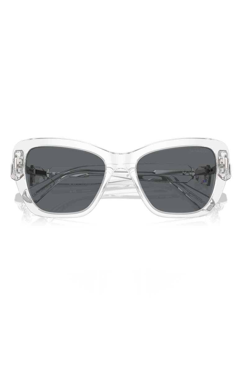 Swarovski 55mm Cat Eye Sunglasses, Alternate, color, Crystal