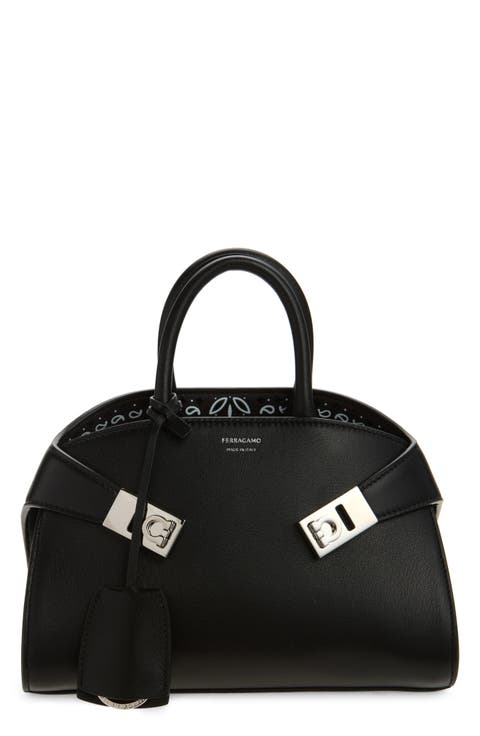 Mini Hug Leather Top Handle Bag