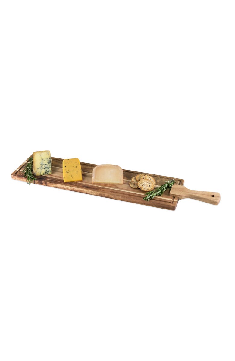 TWINE Rustic Farmhouse Acacia Wood Tapas Board, Main, color, Brown