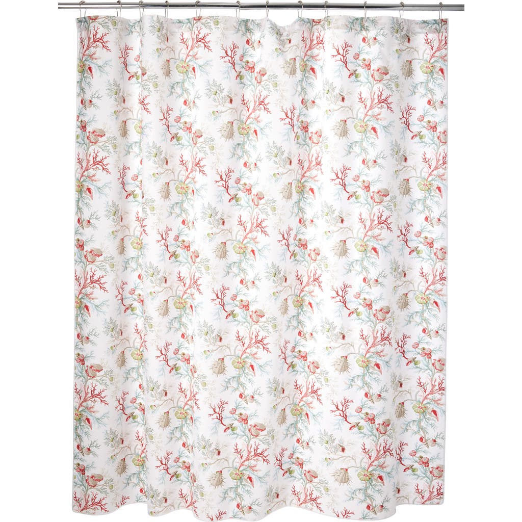 Matouk Del Tesoro Shower Curtain In Coral