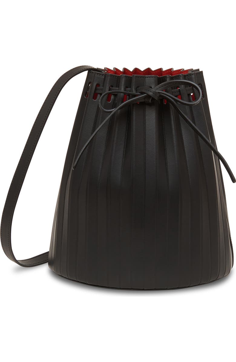 Mansur Gavriel Pleated Leather Bucket Bag, Main, color,