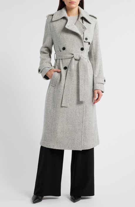 Reiss Alba Wool Blend Double Breasted Coat
