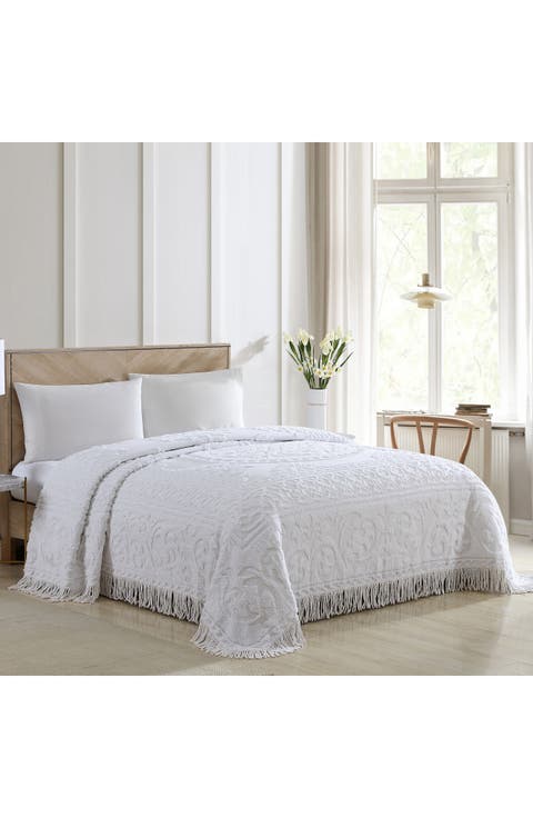 Medallion Cotton Chenille Bedspread