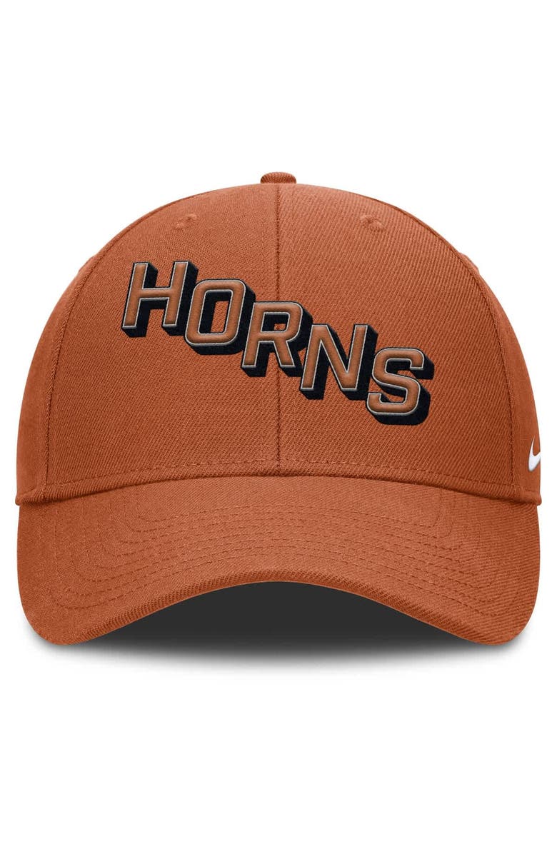 Nike Men's Nike Texas Orange Texas Longhorns Slanted Primetime Rise Performance Adjustable Hat, Alternate, color, Burnt Orange