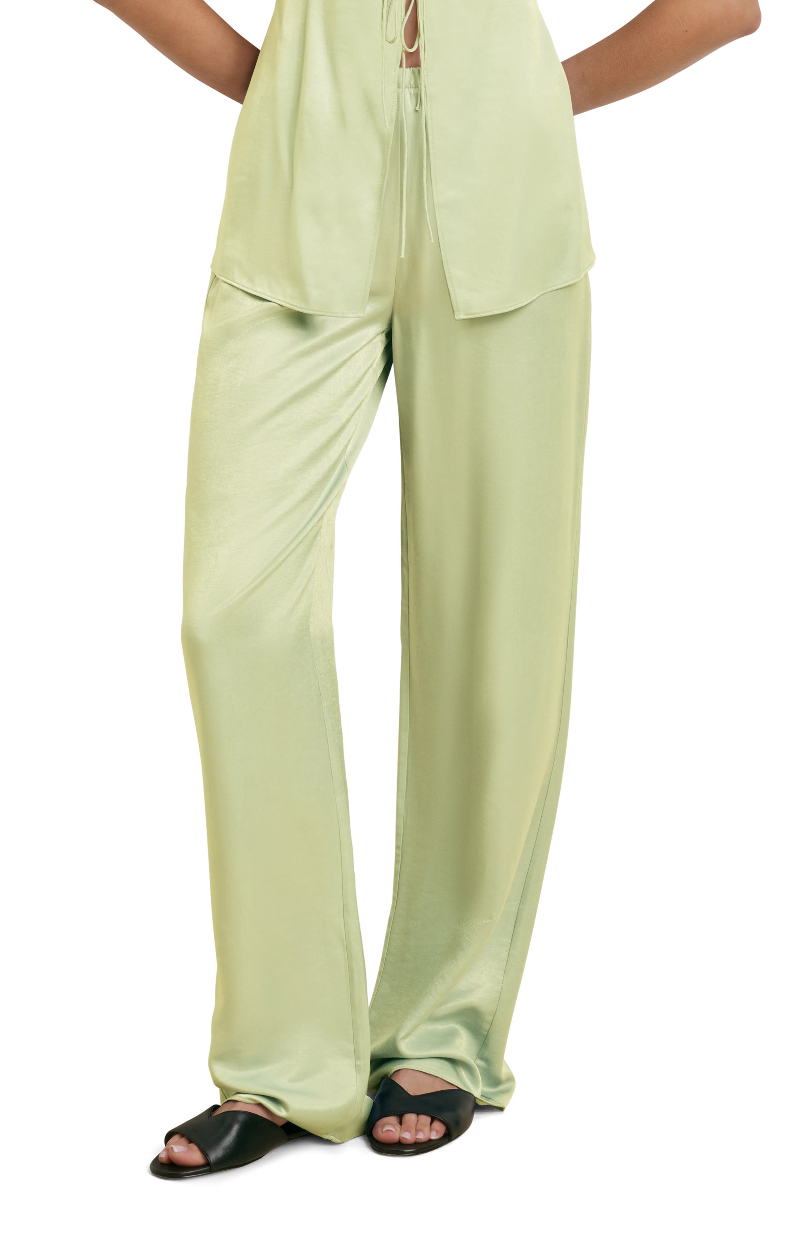 The Everything Satin Wide Leg Pants