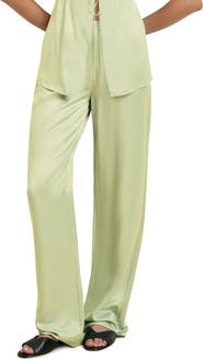 Favorite Daughter The Everything Satin Wide Leg Pants