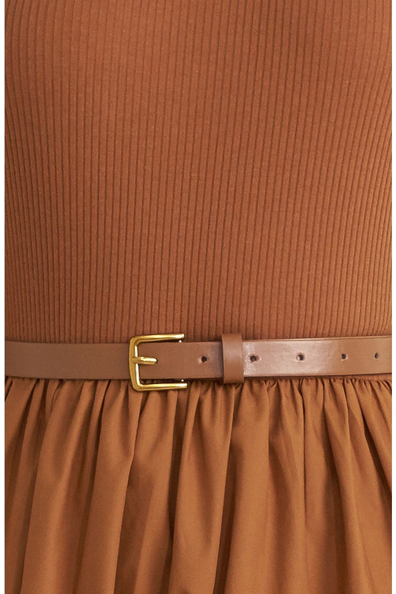 Belted Tiered Maxi Dress, Alternate, color, RUST