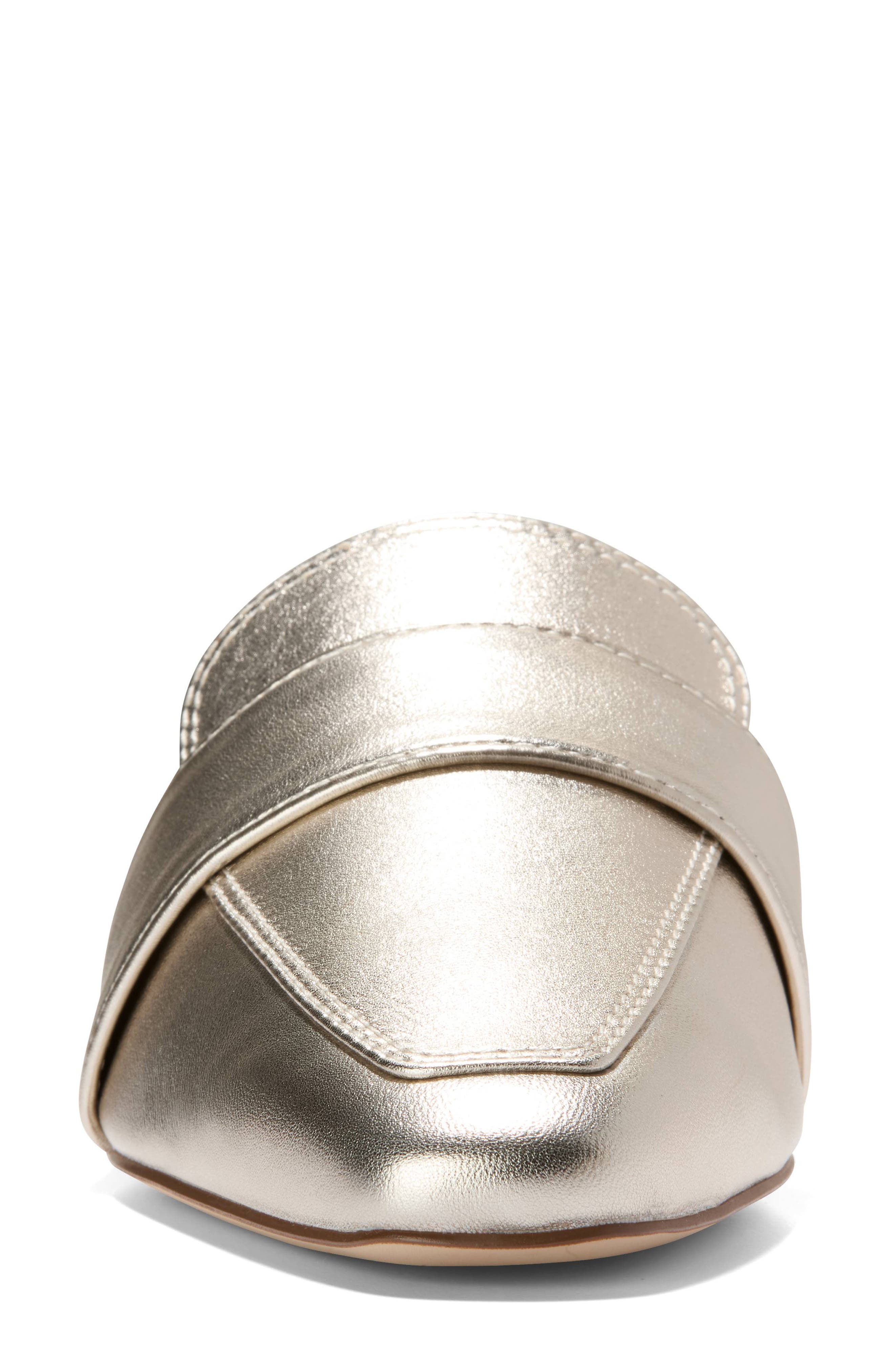 Cole Haan Pasha Mule, Alternate, color, Soft Gold Leather